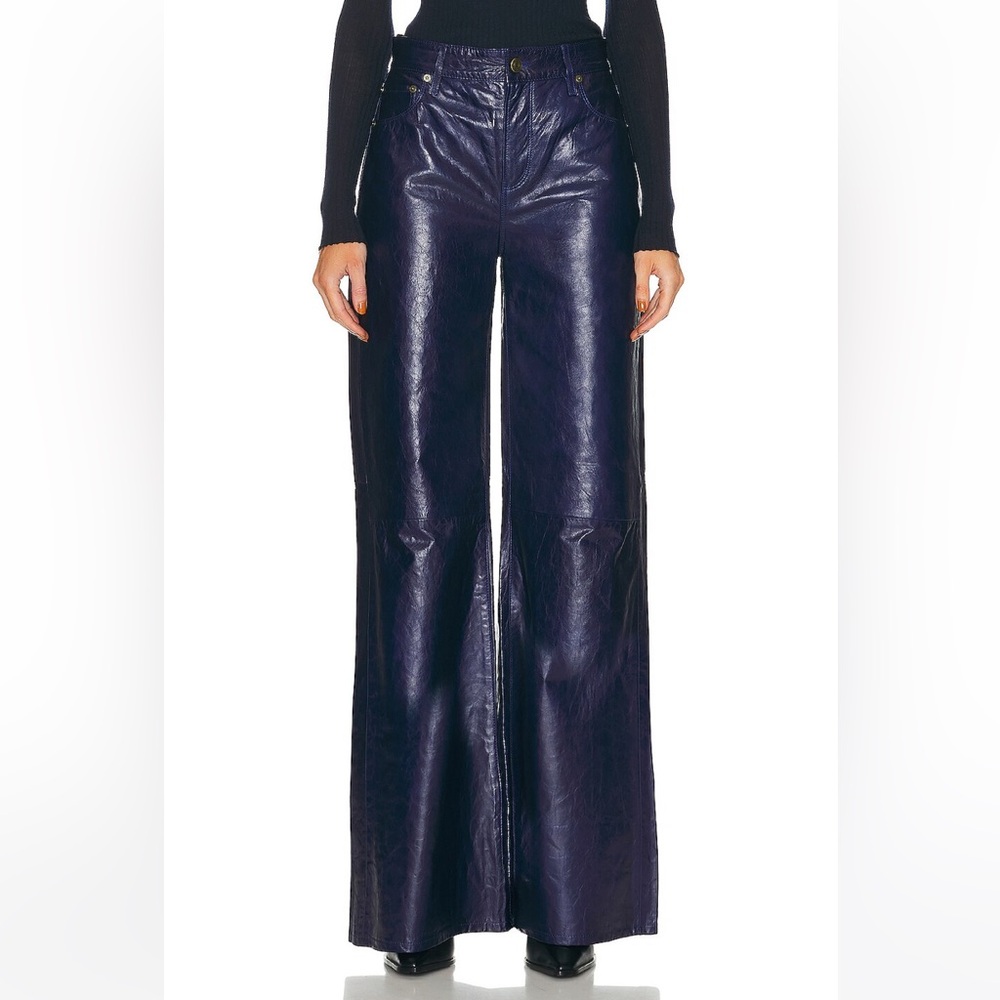FRAME Le Palazzo Leather Pants